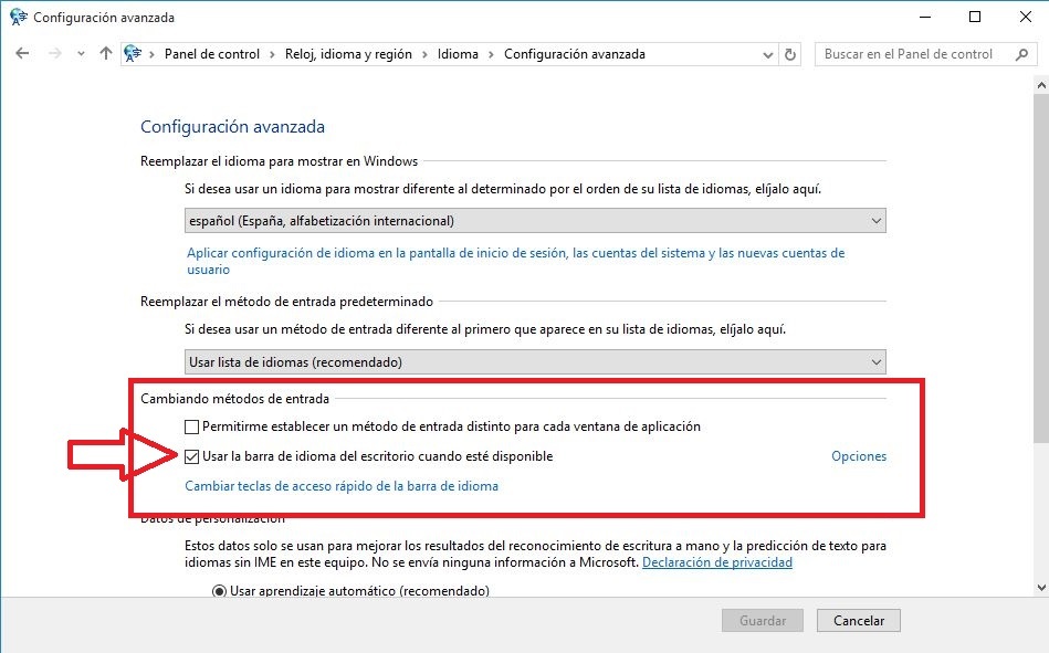 Como Activar Y Personalizar La Barra De Idiomas En Windows 10 7529